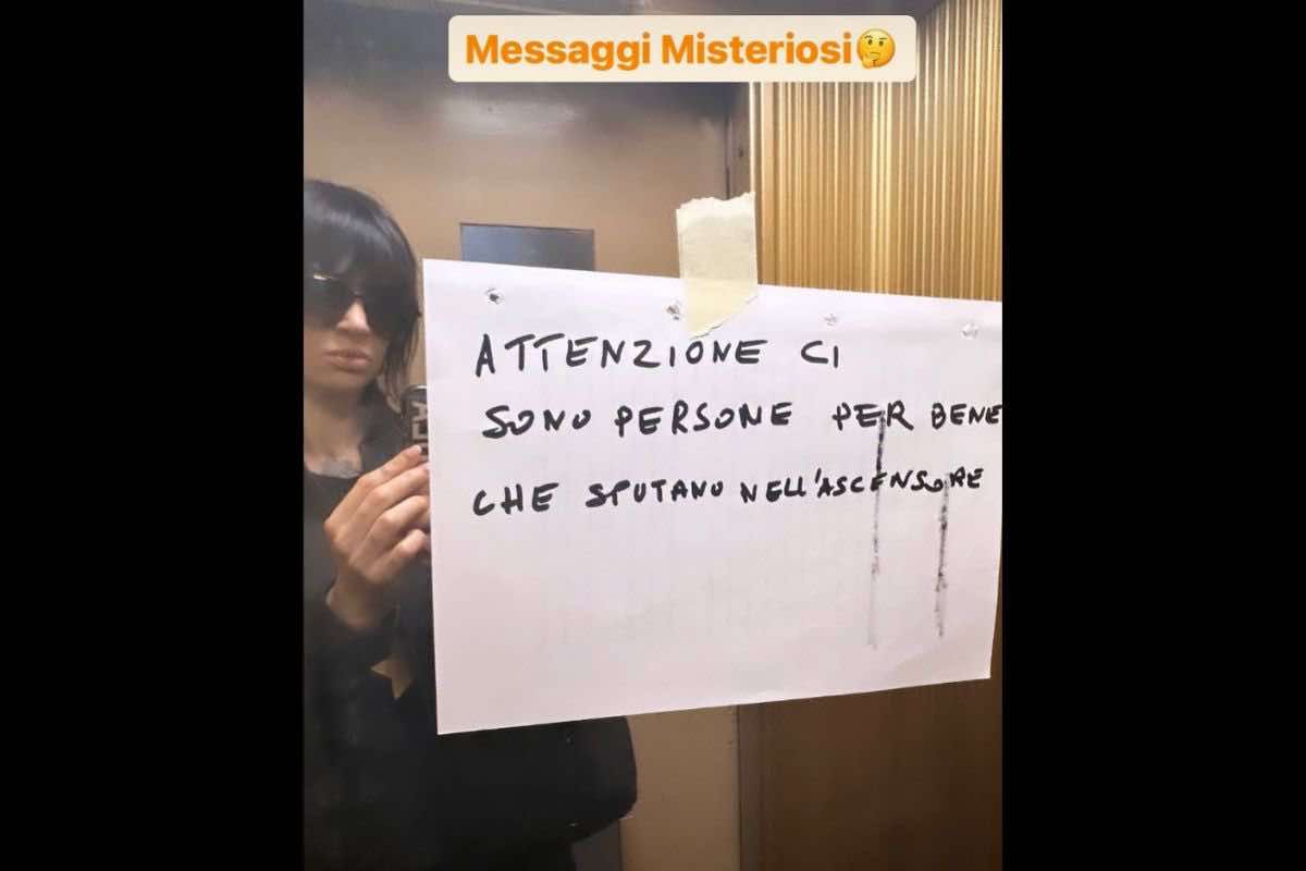 Asia Argento: messaggio in ascensore in ascensore, chi è il mittente
