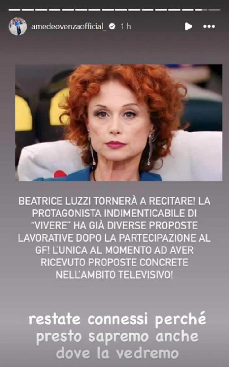 Beatrice Luzzi cosa farà dopo il Grande Fratello